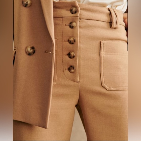 Sezane Chuck Trousers Camel Size US 8/ FR 40 - Picture 2 of 9